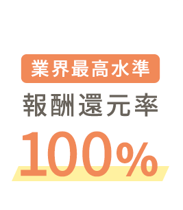 報酬還元率100％